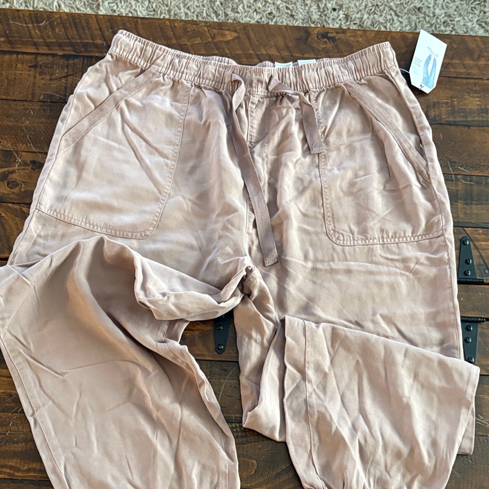 Time and Tru Tan Elastic Waist Pants